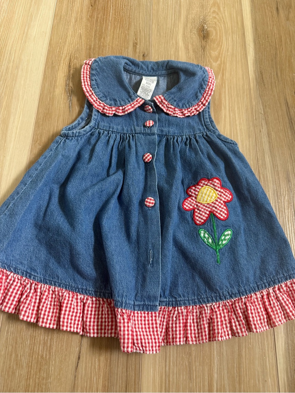 Vintage Denim Cottage core Baby Dress